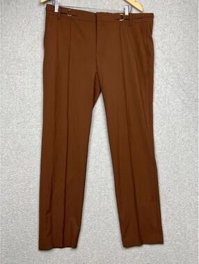 Zara Womens XL Straight Leg Pants Slacks Office Work Brown Casual Work